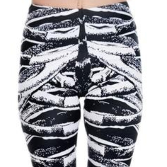 Too Fast Skeleton Ribcage Print Bones Leggings - Picture 6 of 6